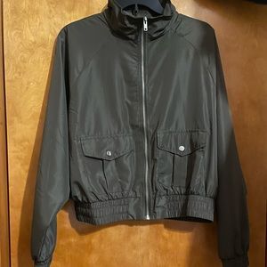 Army green wind breaker